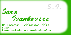 sara ivankovics business card